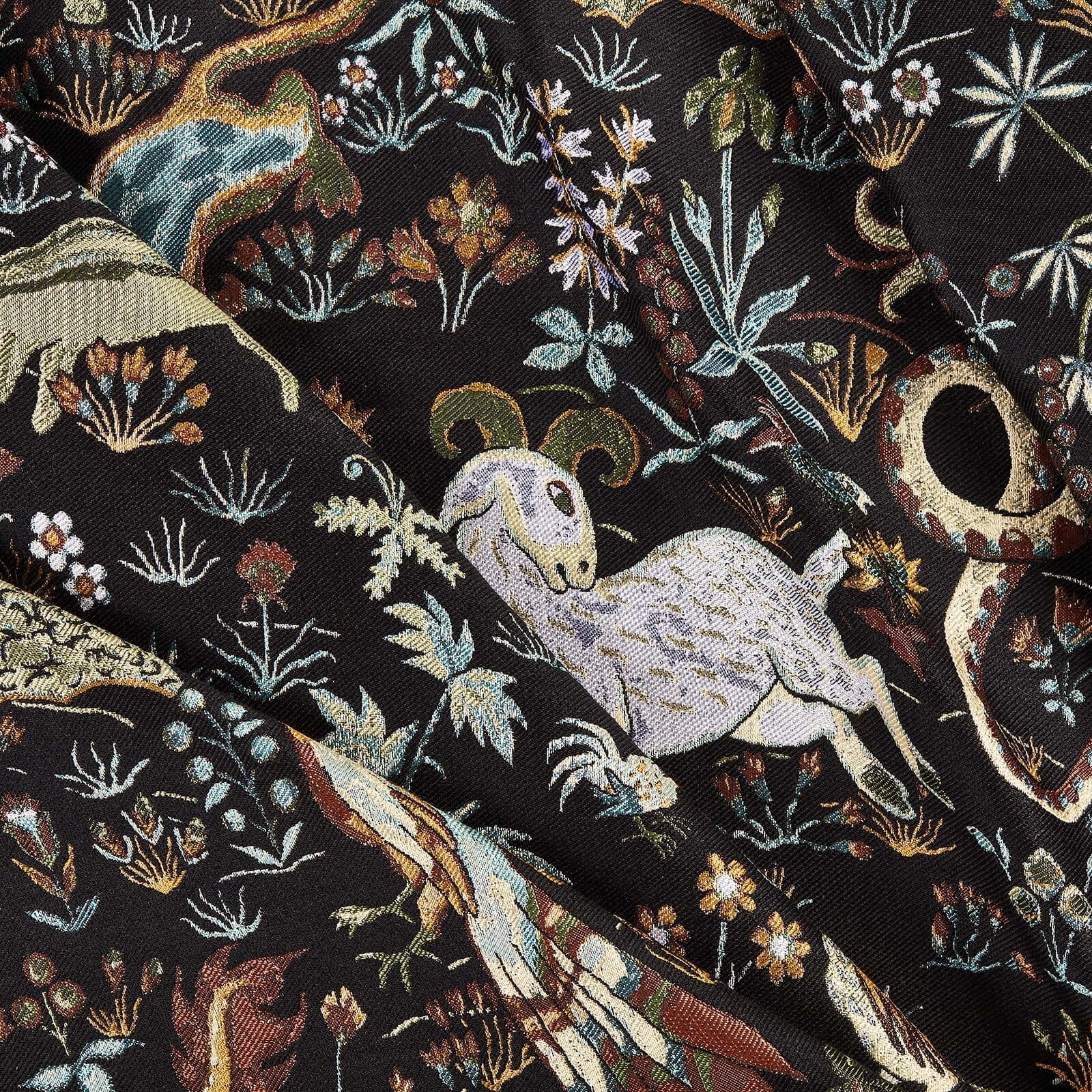 Trematonia Jacquard Fabric -  Onyx - House of Hackney - 1-FA-TRE-JQ-ONX-XXX-XXX - Premier Wallcovering