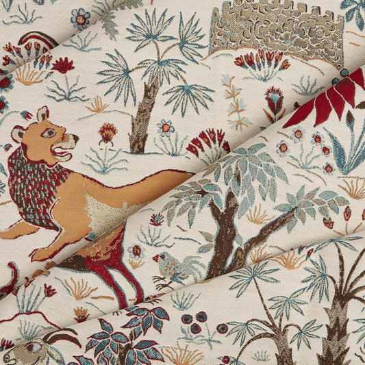 Trematonia Jacquard Fabric - Ecru - House of Hackney - 1-FA-TRE-JQ-ECR-XXX-XXX - Premier Wallcovering