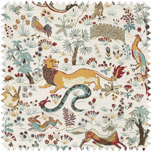 Trematonia Jacquard Fabric - Ecru - House of Hackney - 1-FA-TRE-JQ-ECR-XXX-XXX - Premier Wallcovering