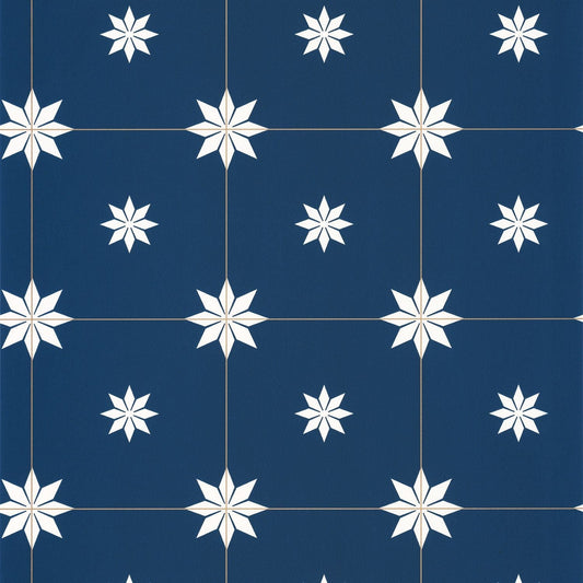 Trendy Tiles Wallpaper - Midnight Blue - Caselio - 102716202 - Premier Wallcovering