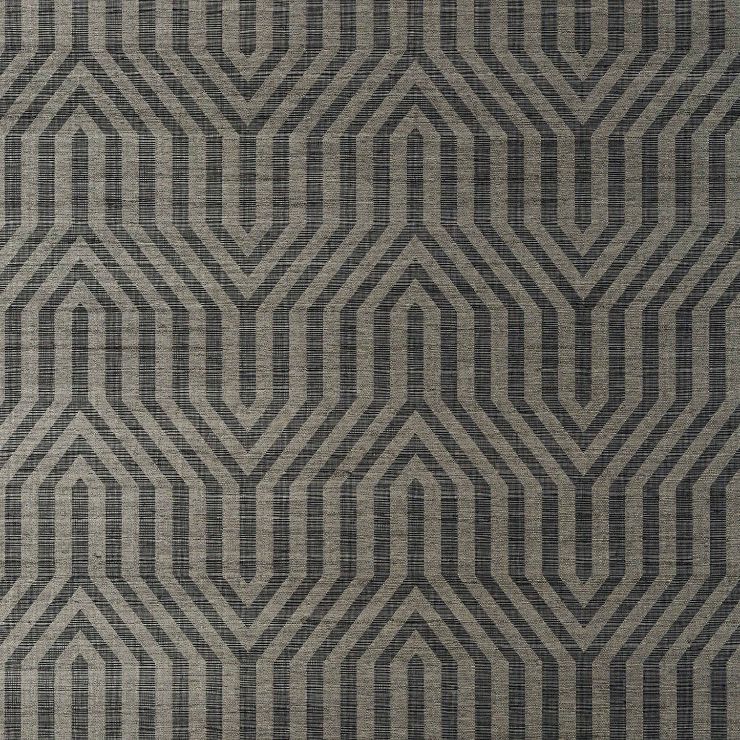Tribeca Sisal Wallpaper - Black - Thibaut - T83007 - Premier Wallcovering