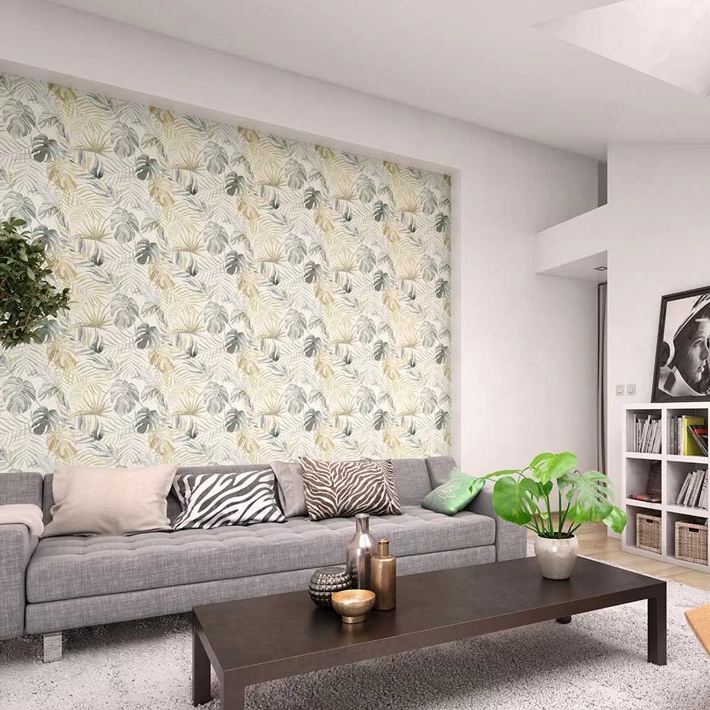 Tropica Wallpaper - Linen & Stone - Ohpopsi - WLD53130W - Premier Wallcovering