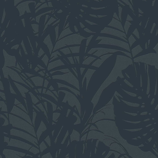 Tropical Leaf Wallpaper - Palm Blue - Superfresco Easy - 105976 - Premier Wallcovering