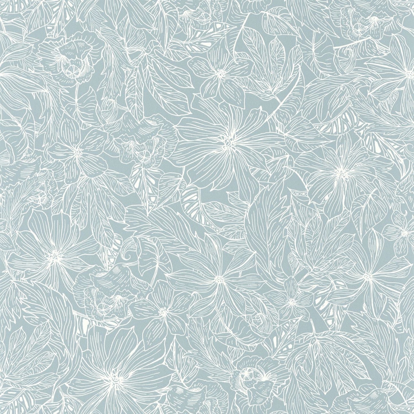Tropical Sun Wallpaper - Smoke Blue - Caselio - 102686000 - Premier Wallcovering