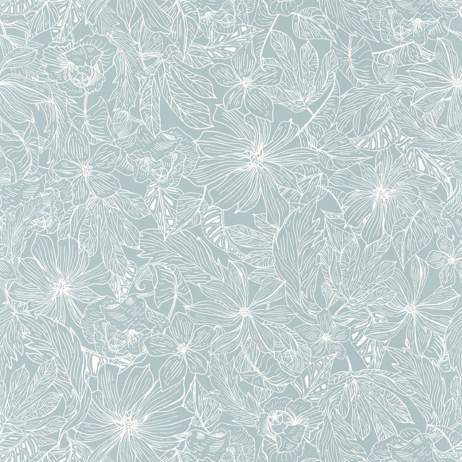 Tropical Sun Wallpaper - Smoke Blue - Caselio - 102686000 - Premier Wallcovering