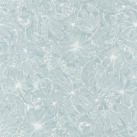 Tropical Sun Wallpaper - Smoke Blue - Caselio - 102686000 - Premier Wallcovering