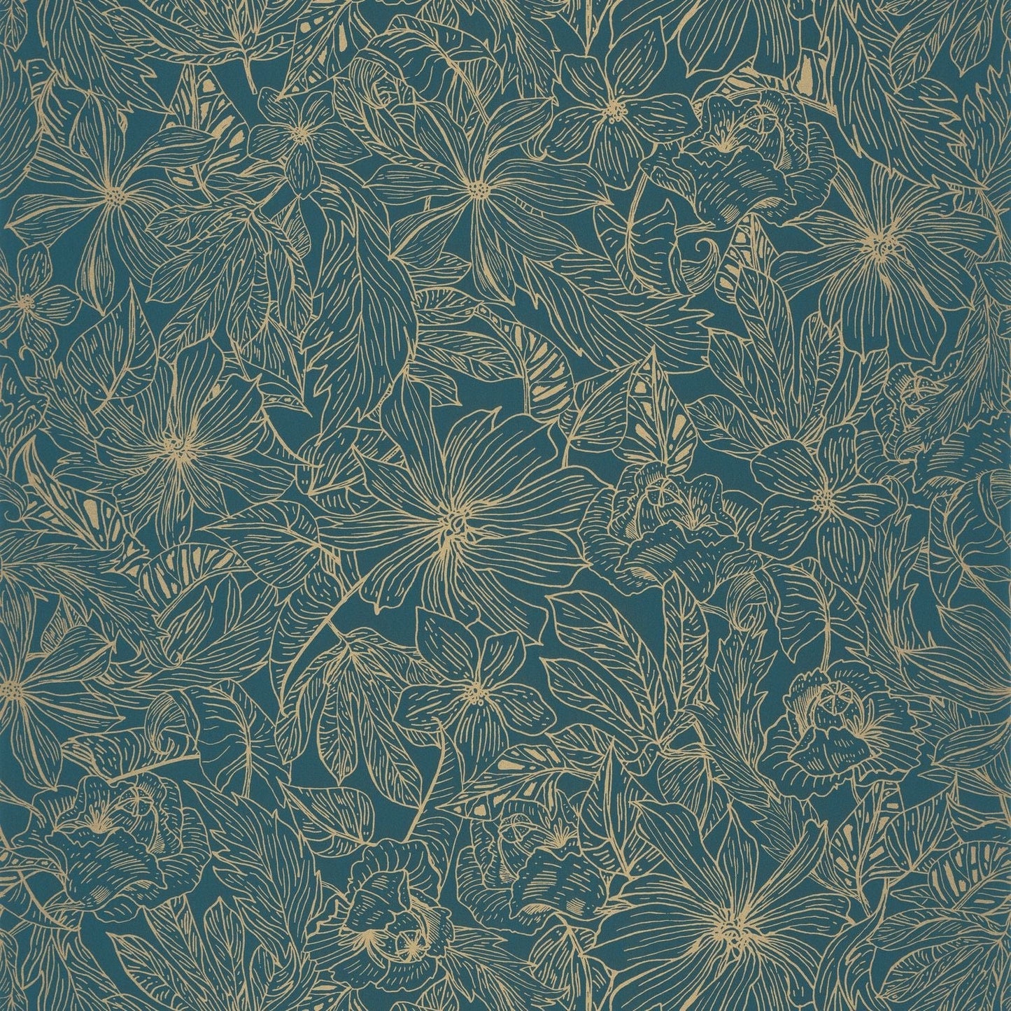 Tropical Sun Wallpaper - Teal Blue - Caselio - 102686123 - Premier Wallcovering