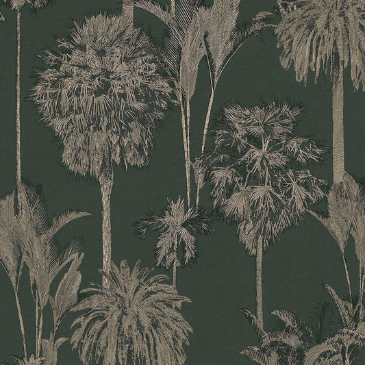 Tropical Treetop Wallpaper - Charcoal - Eijffinger - 317320 - Premier Wallcovering