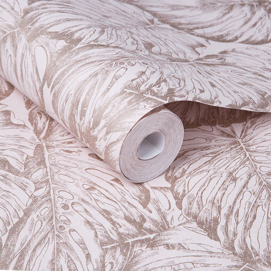 Tropical Wallpaper - Blush - Graham & Brown - 103767 - Premier Wallcovering