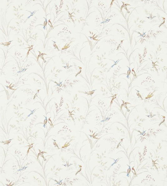 Tuileries Wallpaper - Taupe/Multi - DFAB214080 - Sanderson - Premier Wallcovering