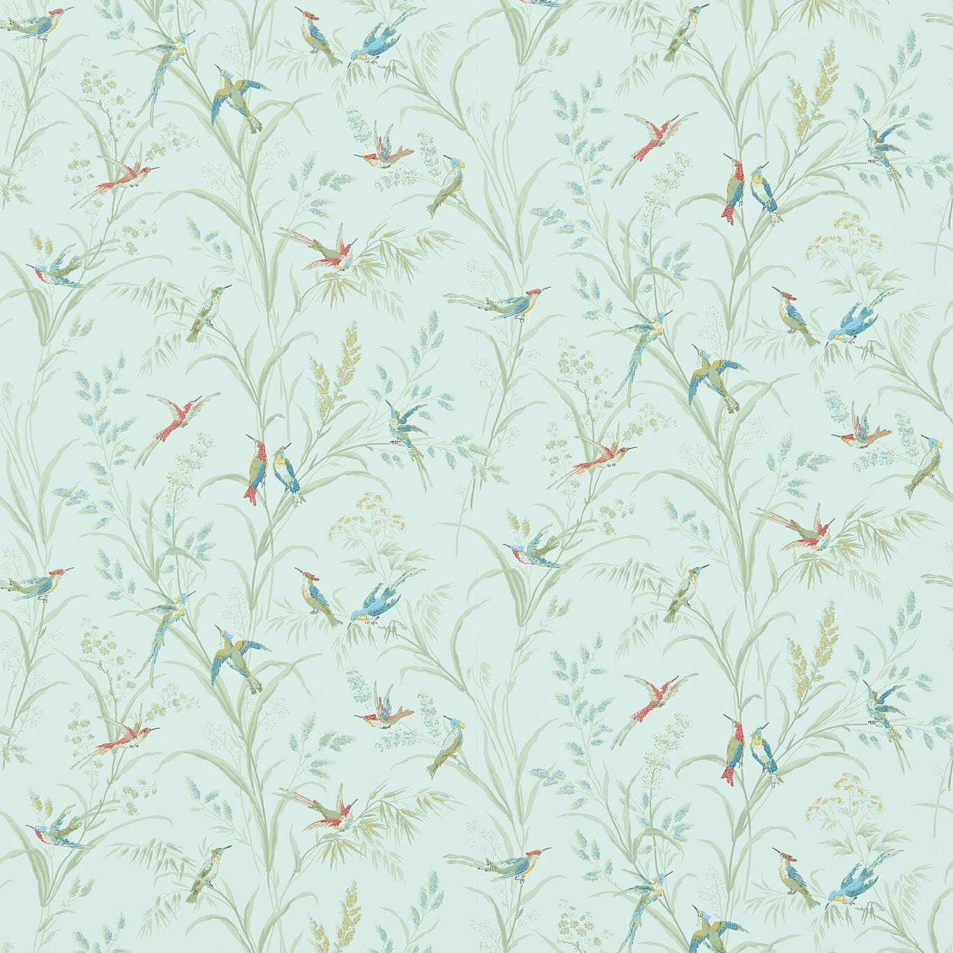 Tuileries Wallpaper - Sage/Multi - Sanderson - DFAB214082 - Premier Wallcovering