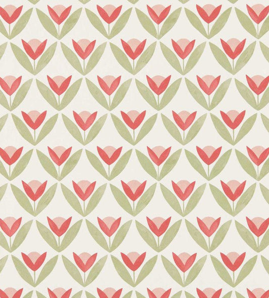 Tulip Trellis Wallpaper - Berry - Scion - NSCW113255 - Premier Wallcovering
