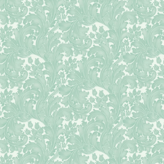 Tulip Wallpaper - Aqua - Little Greene - 0260TUAQUAZ - Premier Wallcovering