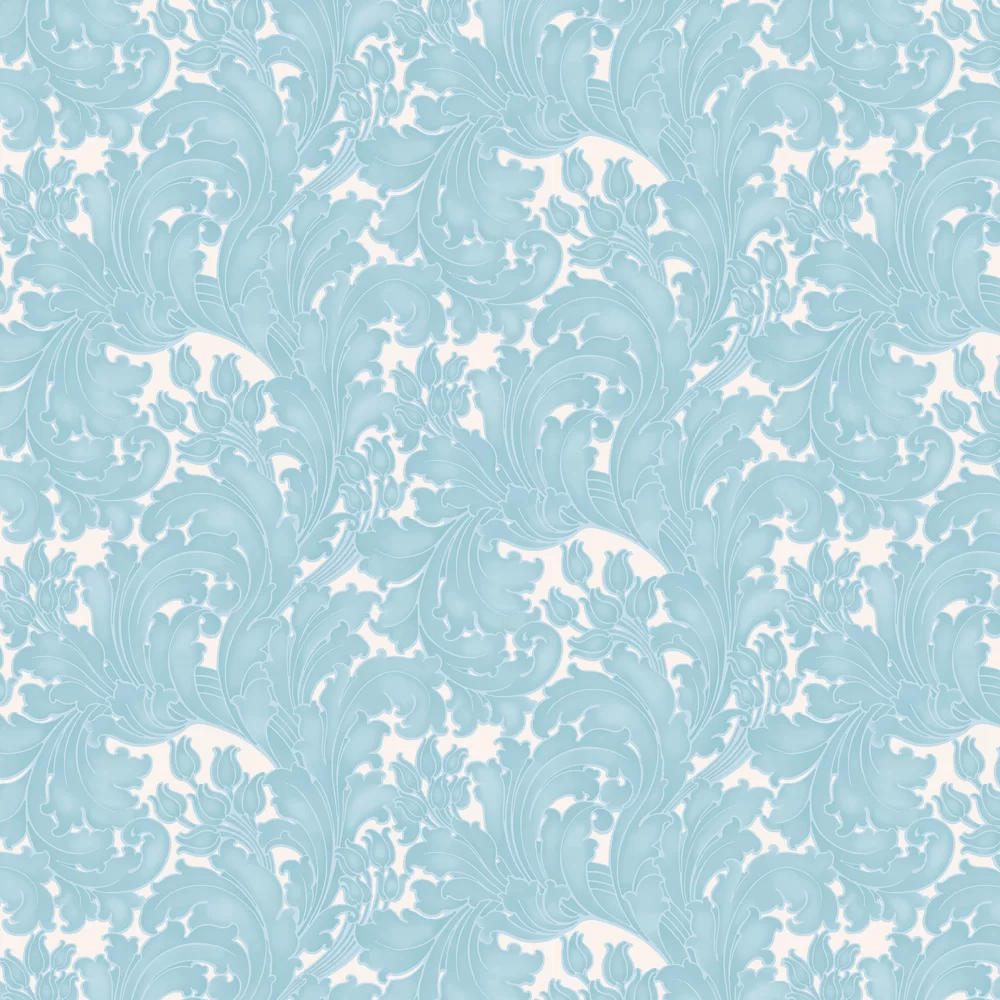 Tulip Wallpaper - Powder Blue - Little Greene - 0260TUPOWDE - Premier Wallcovering