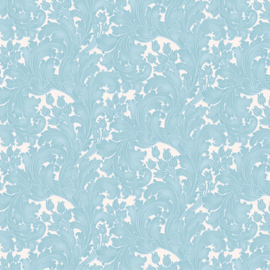 Tulip Wallpaper - Powder Blue - Little Greene - 0260TUPOWDE - Premier Wallcovering