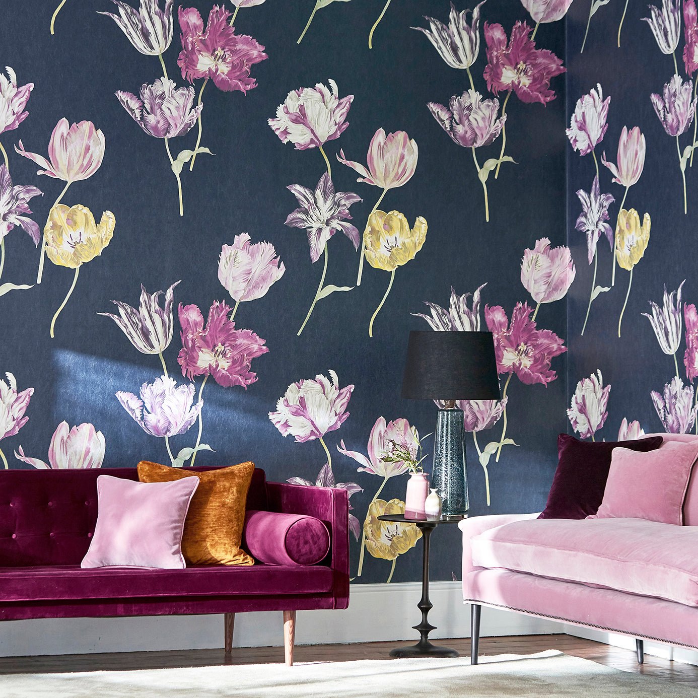Tulipomania Wallpaper - Botanical - Sanderson - DGLW216666 - Premier Wallcovering