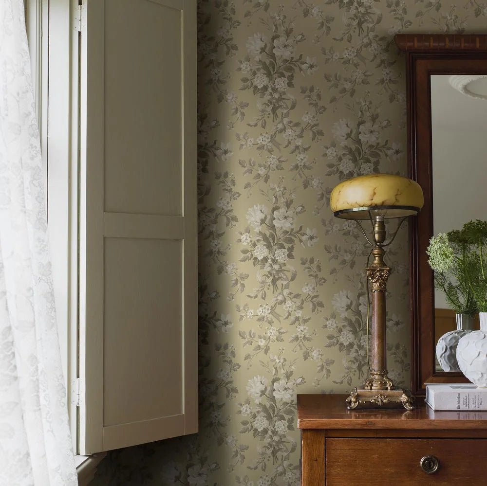 Tullgarn Wallpaper - Yellow - Boråstapeter - 8063 - Premier Wallcovering