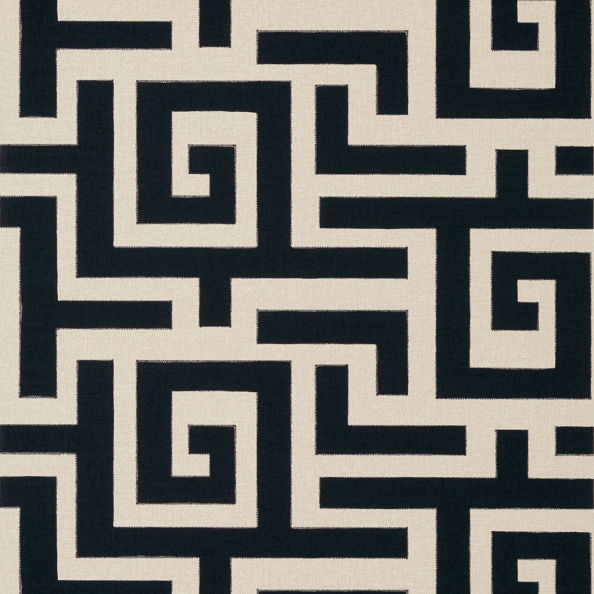 Tulum Wallpaper - Black - Thibaut - T13221 - Premier Wallcovering