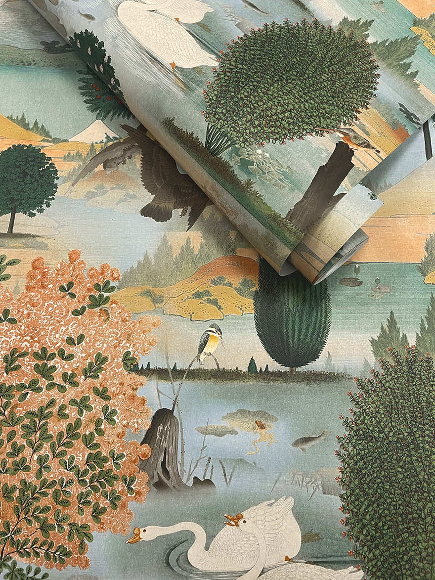 Tundra Wallpaper - Orange Green - Holden Décor - 91531 - Premier Wallcovering