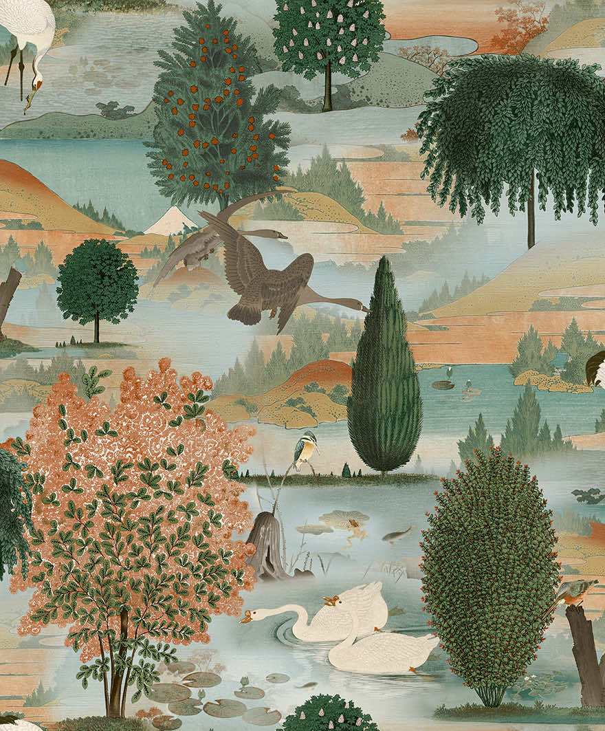 Tundra Wallpaper - Orange Green - Holden Décor - 91531 - Premier Wallcovering