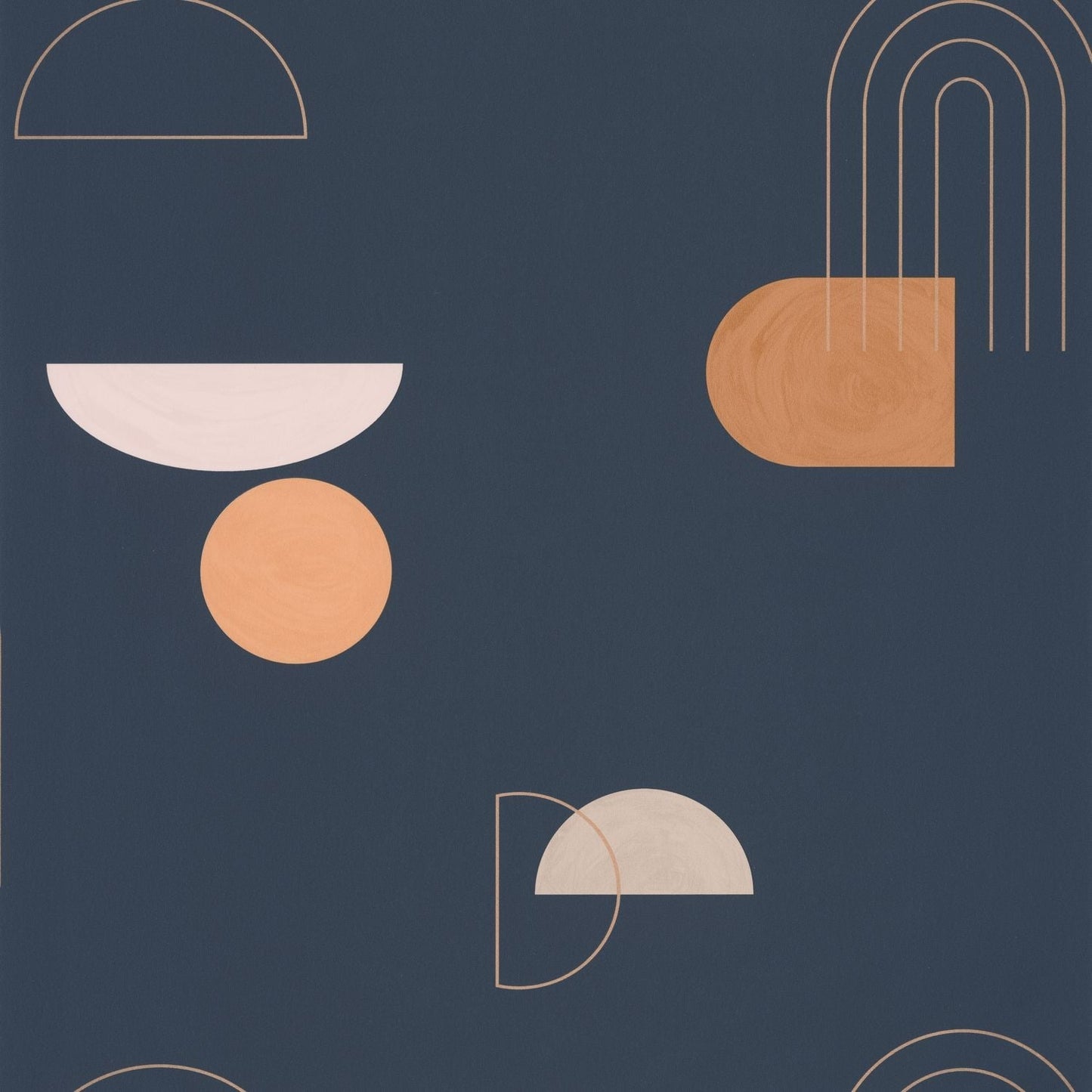 Turn Around Wallpaper - Bleu Minuit - Caselio - 102916124 - Premier Wallcovering