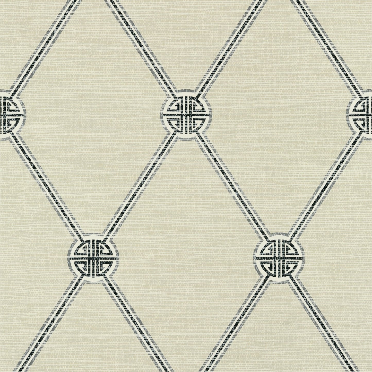 Turnberry Trellis Wallpaper - Charcoal - Thibaut - T13355 - Premier Wallcovering