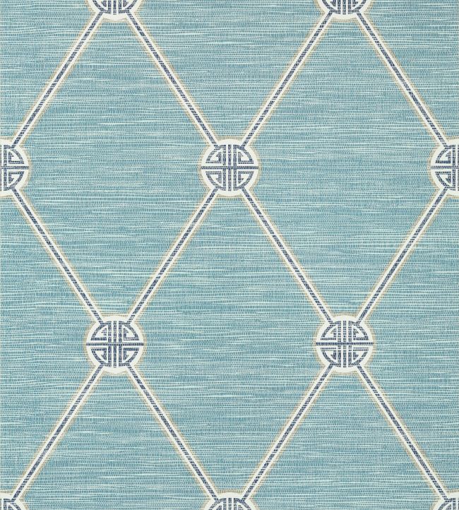 Turnberry Trellis Wallpaper - Mineral - Thibaut - T13391 - Premier Wallcovering