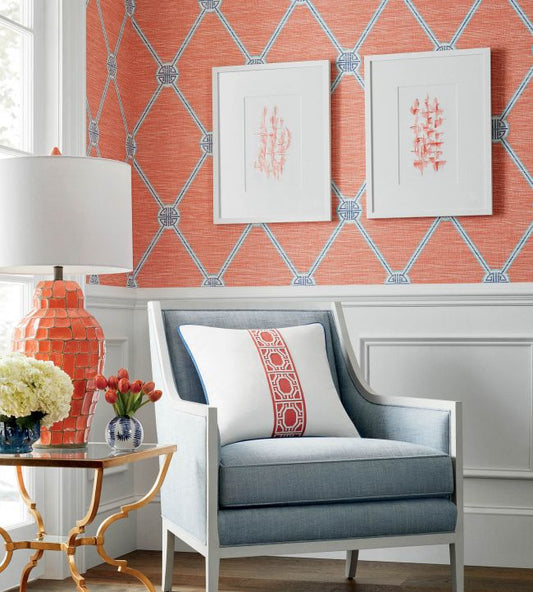 Turnberry Trellis Wallpaper - Neutral - Thibaut - T13349 - Premier Wallcovering