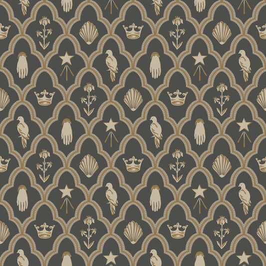 Turtledove Barn Wallpaper - Charcoal - Sandberg - S10270 - Premier Wallcovering