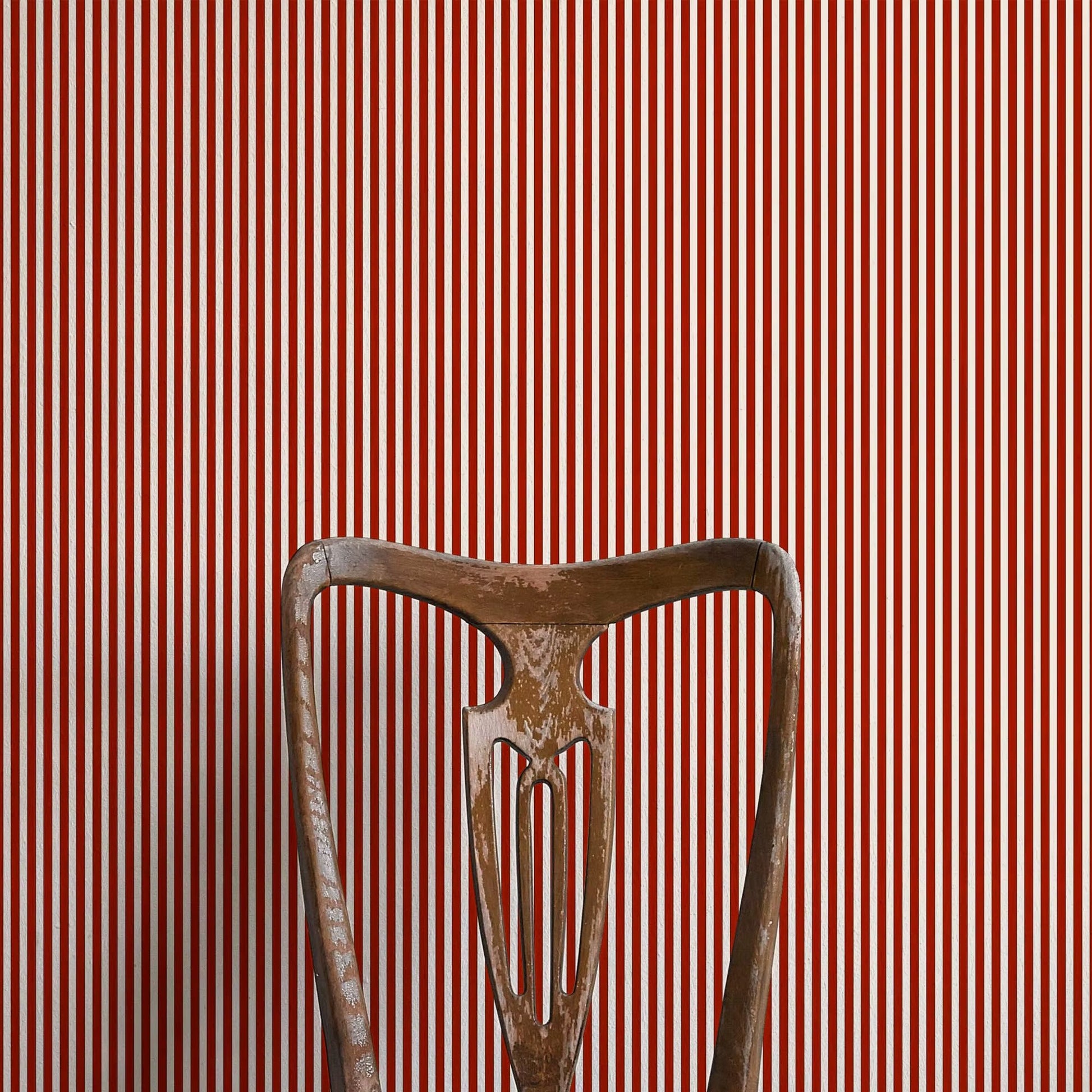 Tuscan Stripes Wallpaper - Red - Ottoline - W/C&S/102/1 - Premier Wallcovering