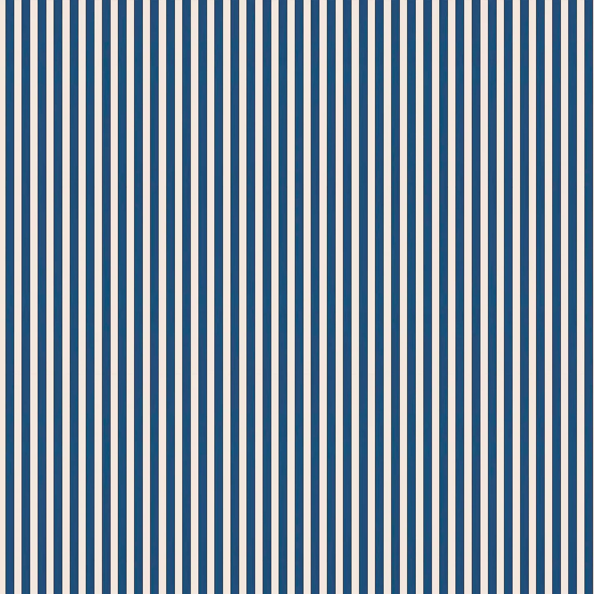 Tuscan Stripes Wallpaper - Navy Blue & Oatmeal - Ottoline - W/C&S/102/4 - Premier Wallcovering