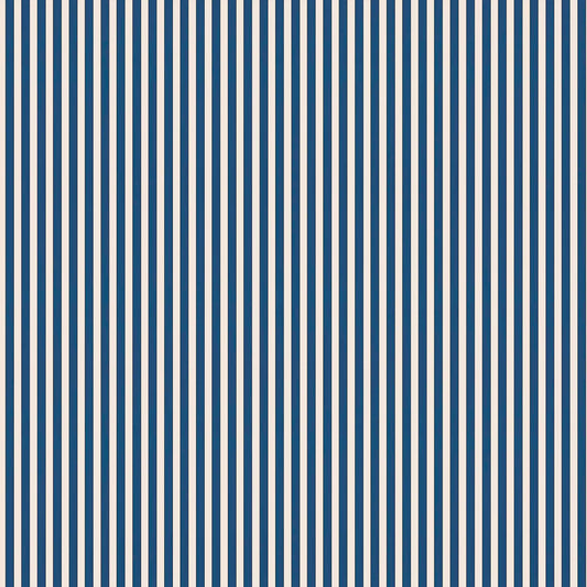 Tuscan Stripes Wallpaper - Navy Blue & Oatmeal - Ottoline - W/C&S/102/4 - Premier Wallcovering