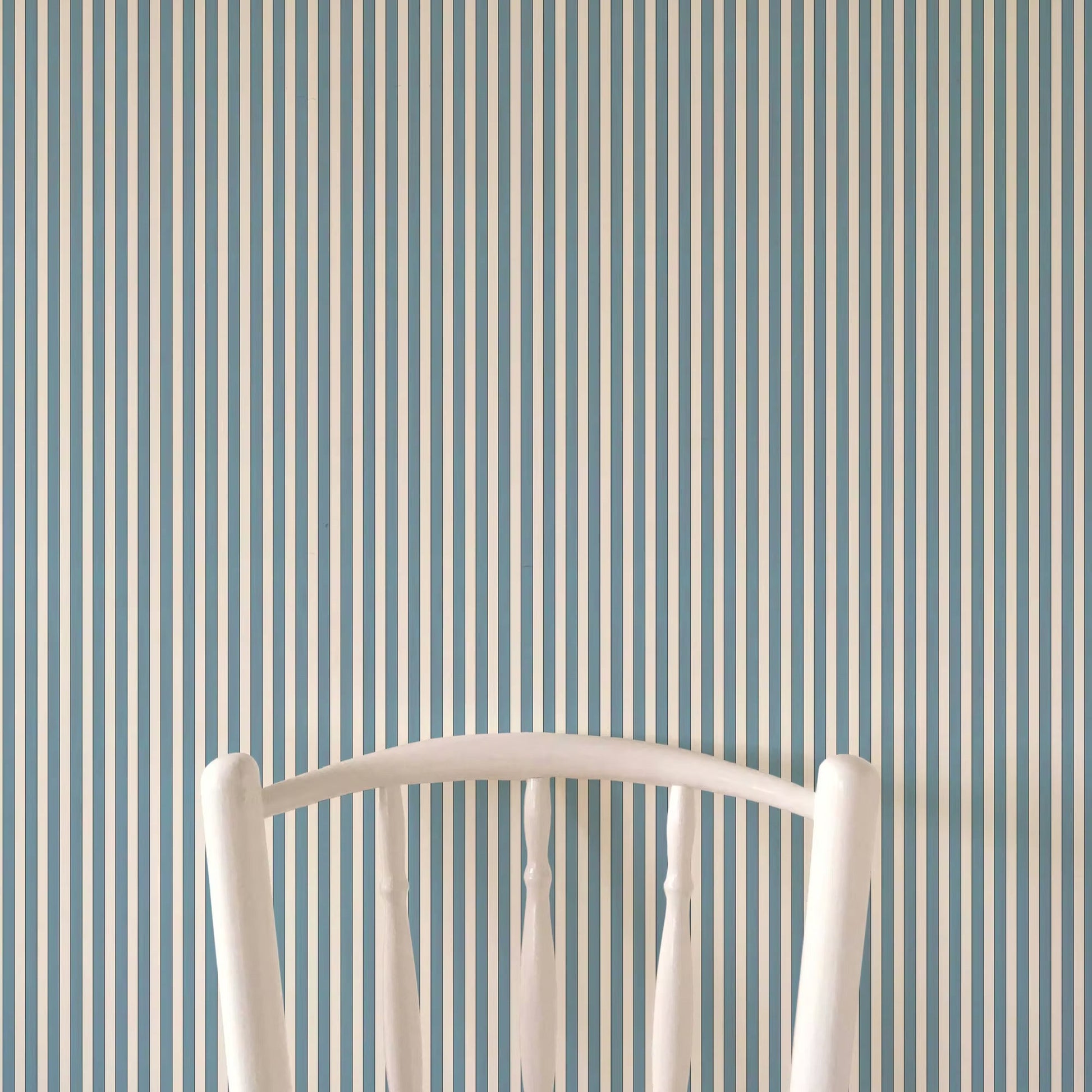 Tuscan Stripes Wallpaper - Light Blue - Ottoline - W/C&S/102/3 - Premier Wallcovering