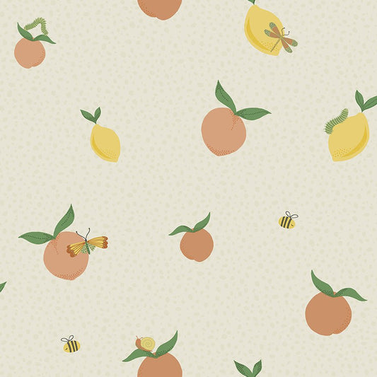 Tutti Fruity Wallpaper - Cream/Orange - Holden Décor - 13270 - Premier Wallcovering
