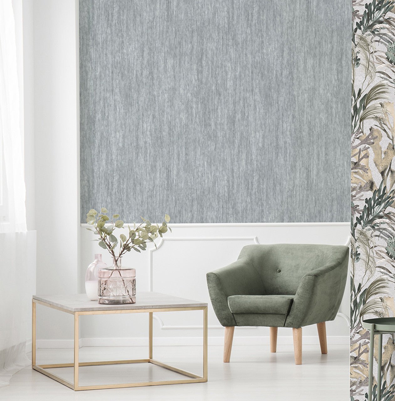 Tuvalu Tropical Wallpaper - Mushroom - Hohenberger - 26725 - Premier Wallcovering