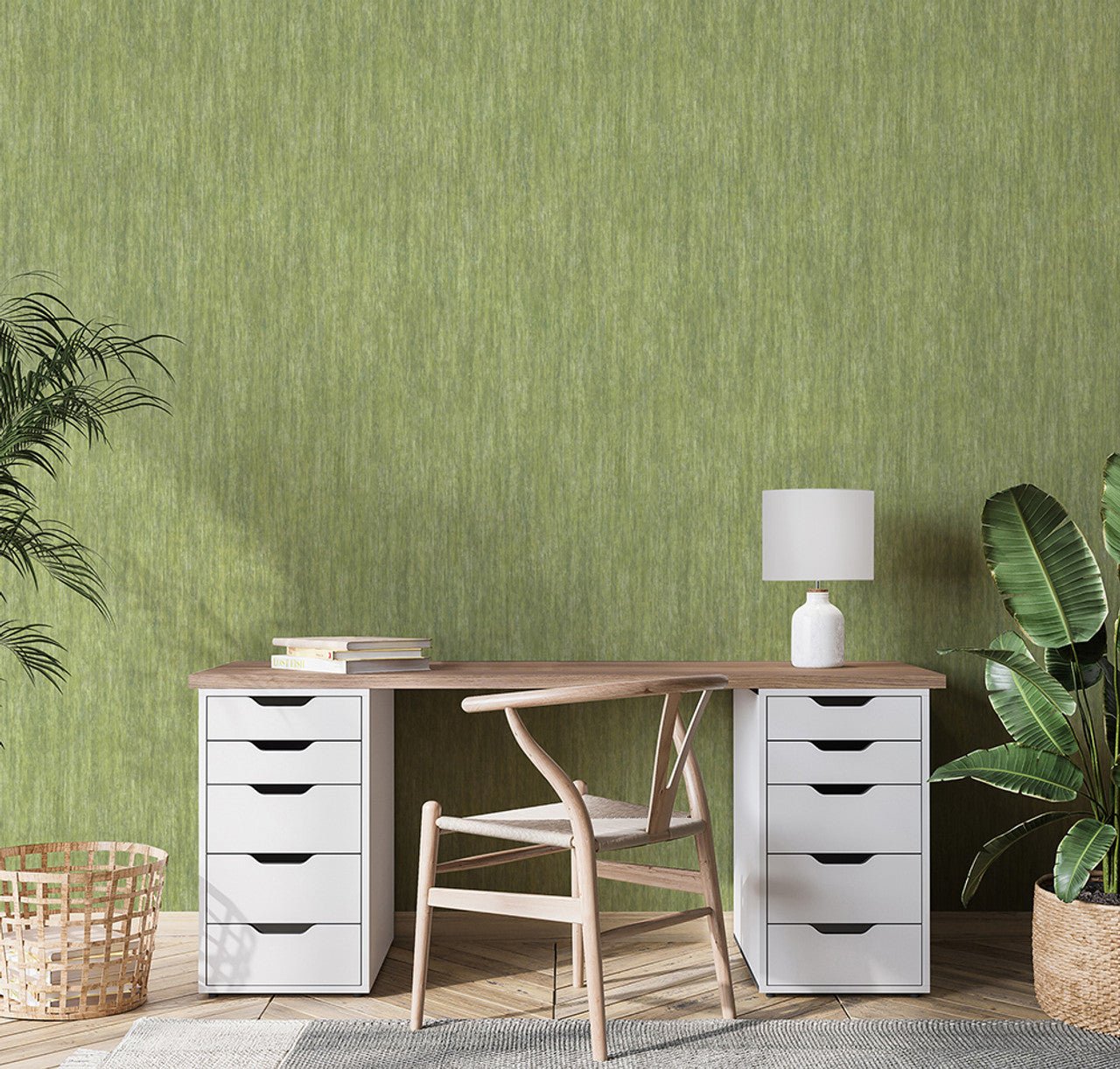Tuvalu Tropical Wallpaper - Avocado - Hohenberger - 26722 - Premier Wallcovering