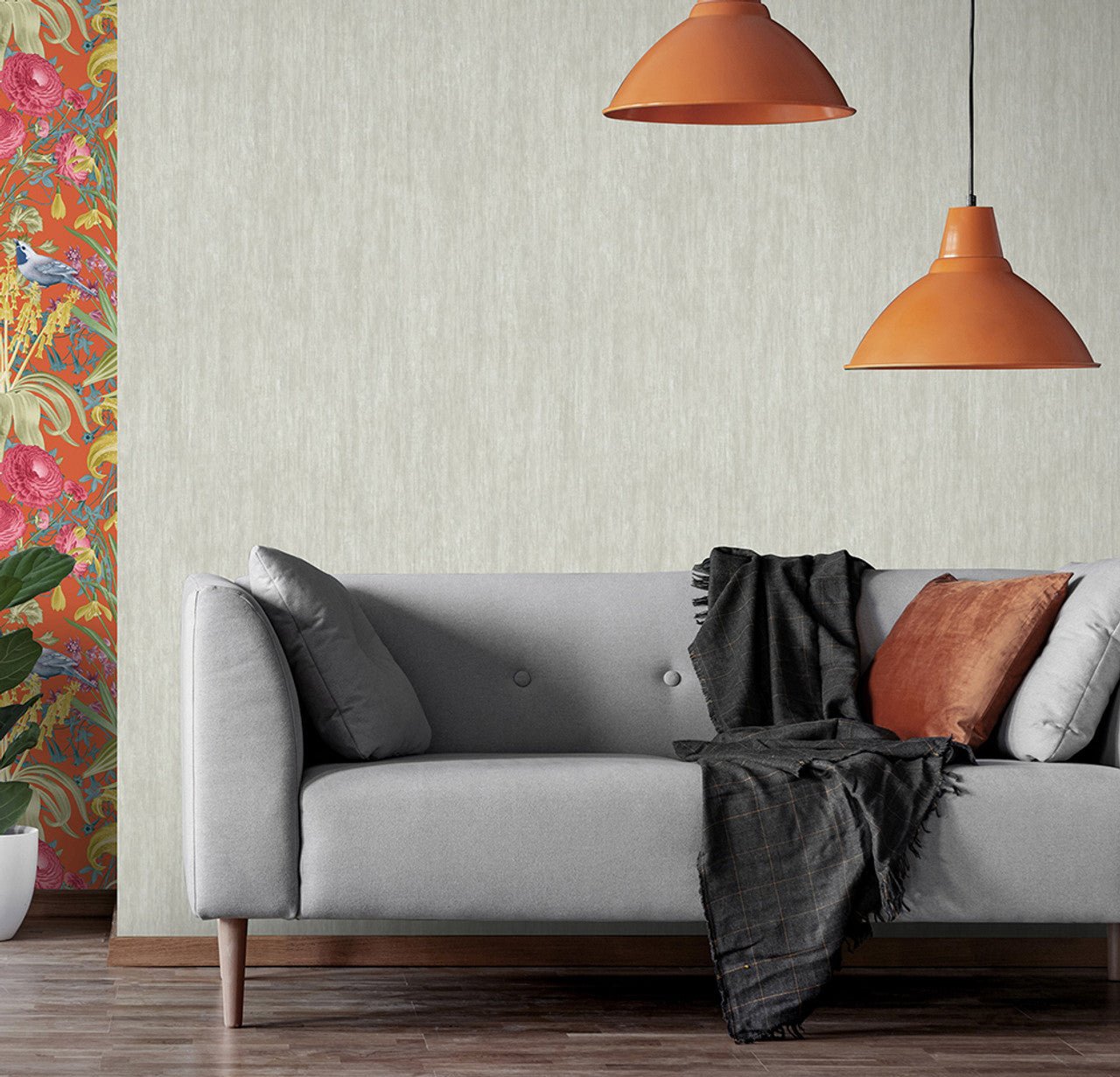 Tuvalu Tropical Wallpaper - Almond - Hohenberger - 26749 - Premier Wallcovering