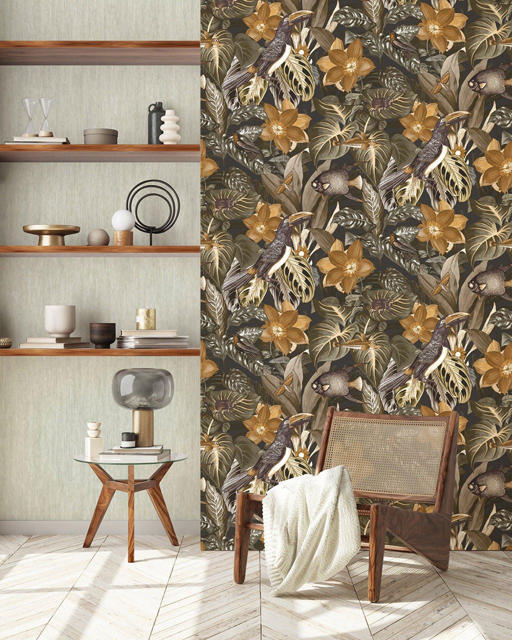 Tuvalu Tropical Wallpaper - Pear - Hohenberger - 26713 - Premier Wallcovering