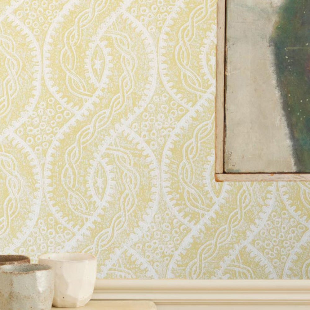 Twist Wallpaper - Yellow - Blithfield - 890-03 - Premier Wallcovering