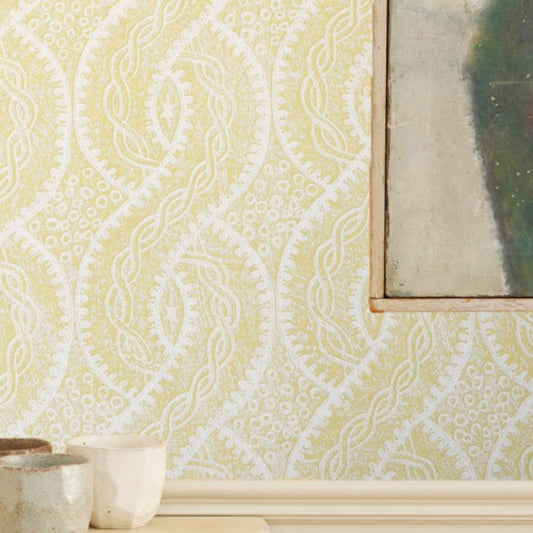 Twist Wallpaper - Yellow - Blithfield - 890-03 - Premier Wallcovering