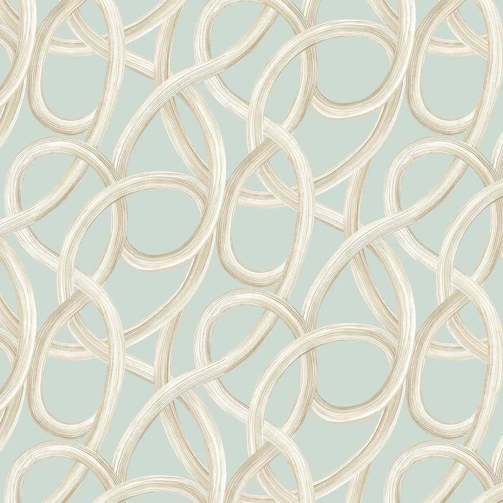 Twisted Geo Wallpaper - Opal - Ohpopsi - LBK50153W - Premier Wallcovering