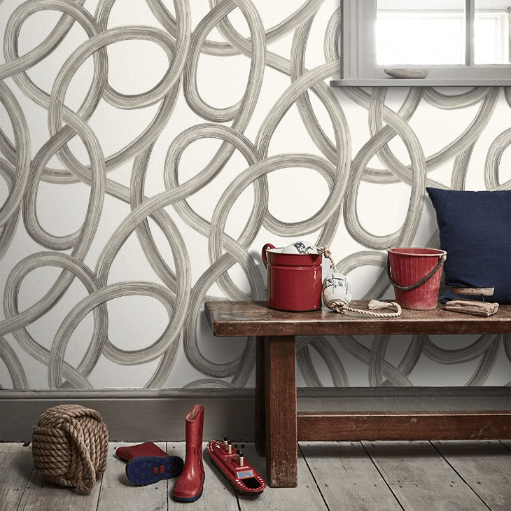 Twisted Geo Wallpaper - Concrete - Ohpopsi - CEP50127W - Premier Wallcovering
