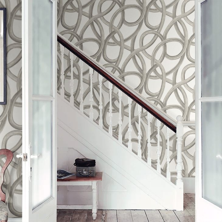 Twisted Geo Wallpaper - Concrete - Ohpopsi - CEP50127W - Premier Wallcovering
