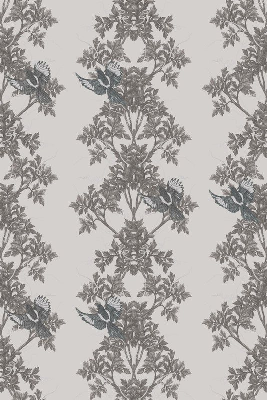 Two In A Bush Wallpaper - Grey - Timorous Beasties - HRN/TWB/4008/01 - Premier Wallcovering
