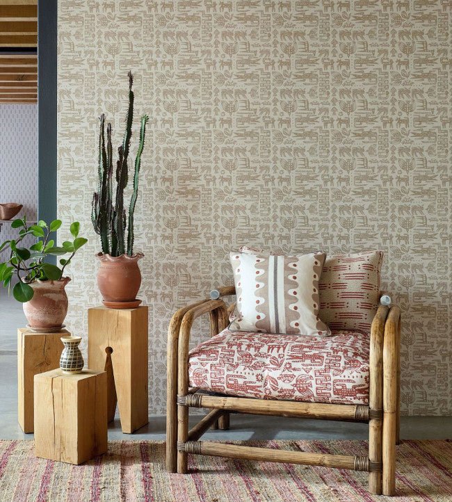 Twycross Wallpaper - Linen - Scion - NSCW113290 - Premier Wallcovering