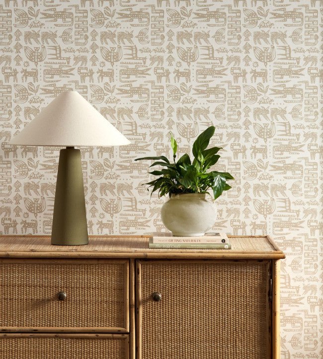Twycross Wallpaper - Linen - Scion - NSCW113290 - Premier Wallcovering