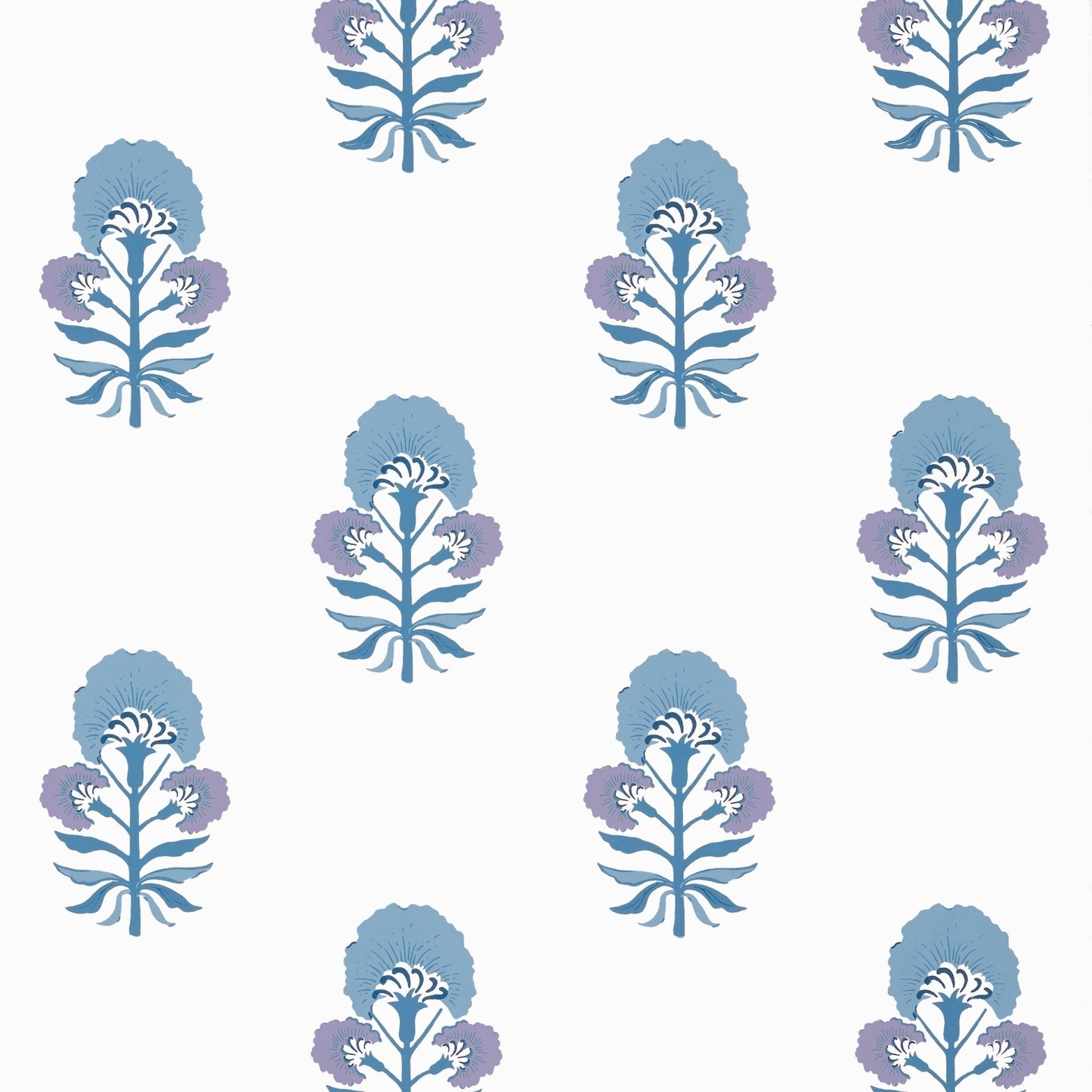 Tybee Bud Wallpaper - Lavender & Blue - Thibaut - T16216 - Premier Wallcovering