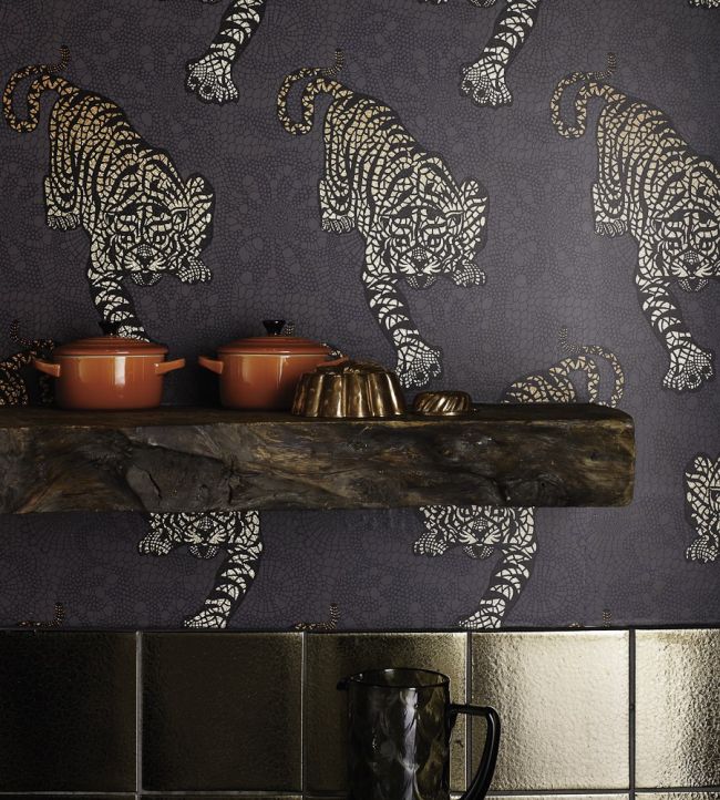Tyger Tyger Wallpaper - Cacao/ Marigold - Matthew Williamson - W6542-01 - Premier Wallcovering
