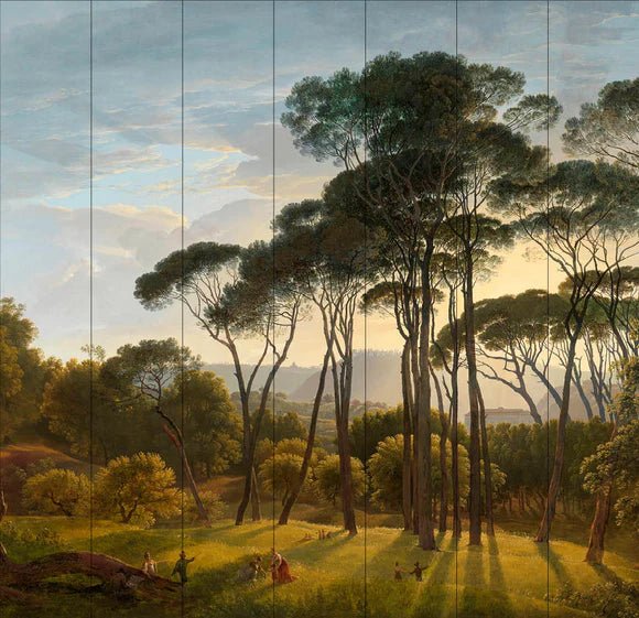 Umbrella Pines Wall Mural - Green - NLXL - RKS - 01 - Premier Wallcovering