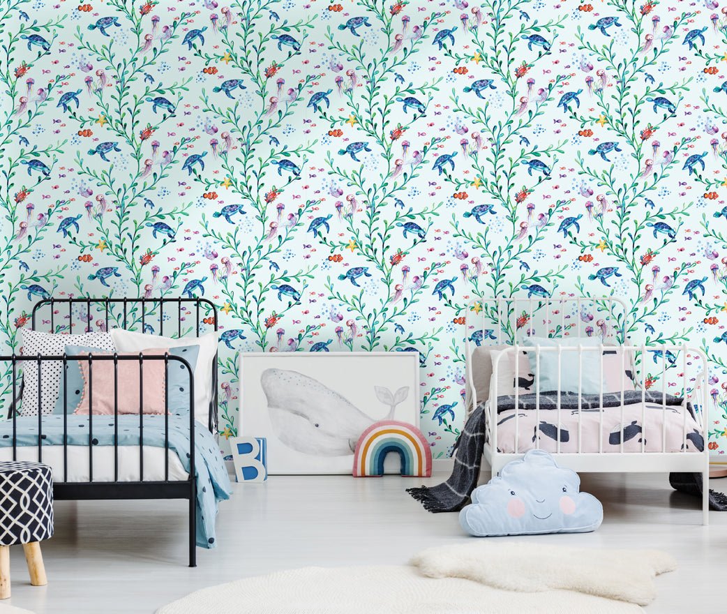 Under the Sea Wallpaper - Light Teal - Holden Décor - 90941 - Premier Wallcovering